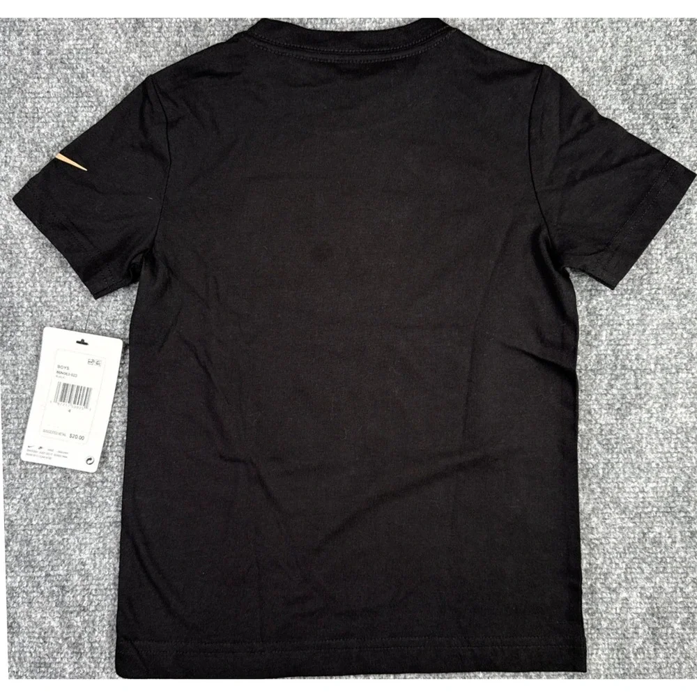 Nike Air Boys 3T Black Campfire Marshmallow Graphic T-Shirt NWT
